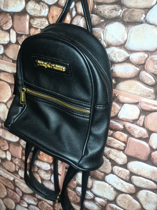 Juicy Couture Mini Backpack Purse Black Gold Hardware Pre-owned Good Condition main image 13